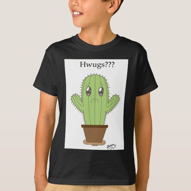 "Hwugs???" Kaktus T-Shirt (Vorderseite)