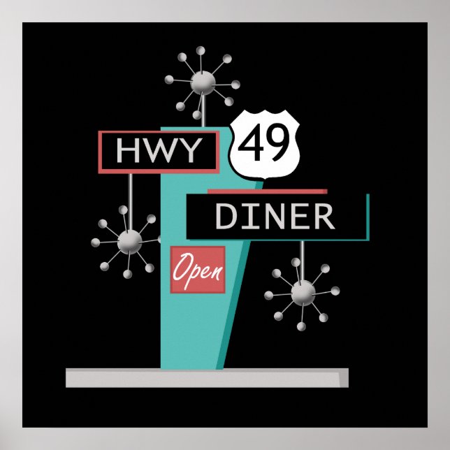 HWY 49 Diner Poster (Vorne)