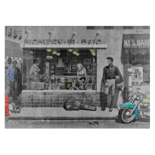 HWY 51 Silber Schneidebrett