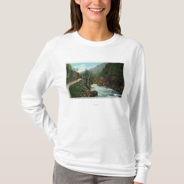 Hwy Ansicht von Ausable Fluss nahe Wilmington T-Shirt (Vorderseite)