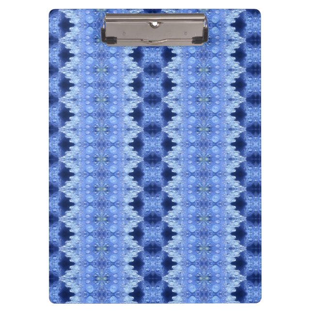 Hy Blue Ikat 8 Klemmbrett (Vorderseite)