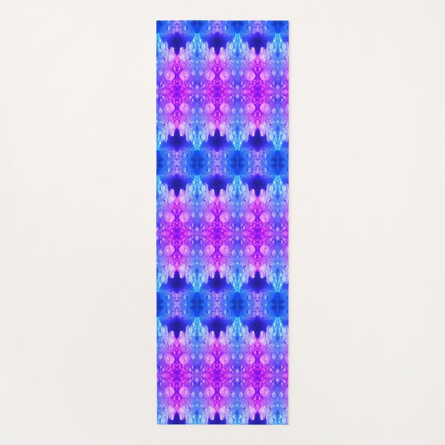 Hy Blue Ikat 8 Miami Yogamatte (Vorderseite)