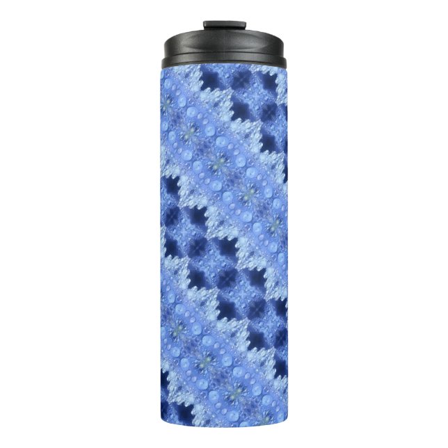 Hy Blue Ikat 8 Thermosbecher (Vorderseite)