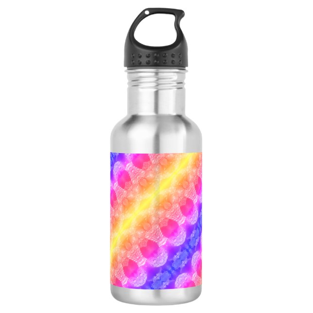 Hy Blue Ikat Ipanema Edelstahlflasche (Vorderseite)