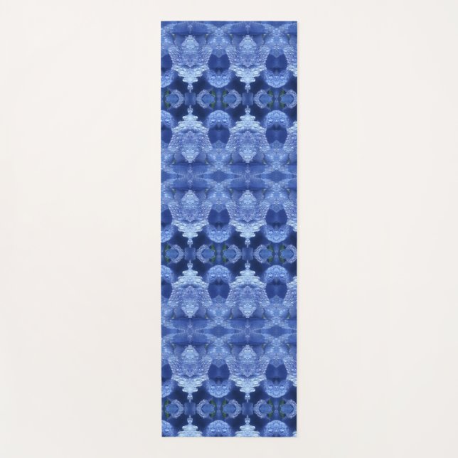 Hy Blue Ikat Pouf Yogamatte (Vorderseite)