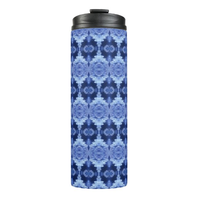 Hy Blue Ikat Zen Thermosbecher (Vorderseite)