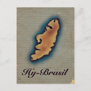 Hy-Brazil Mythologische Alte Karte