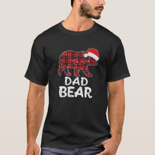 Hy Vater Bear Red Kariert Christmas Pajama Matchin T-Shirt