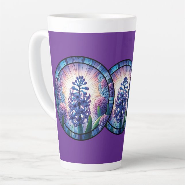 Hyacinth - Feste Glaskunst Milchtasse (Linke Ecke)