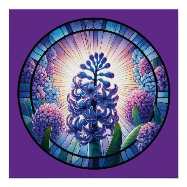 Hyacinth - Feste Glaskunst Poster (Vorderseite)
