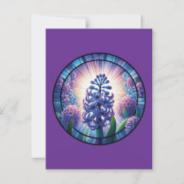Hyacinth - Feste Glaskunst Postkarte