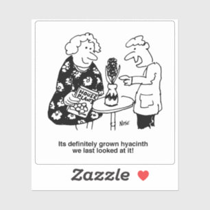 Hyacinth House Pflanze Puppe Cartoon Aufkleber