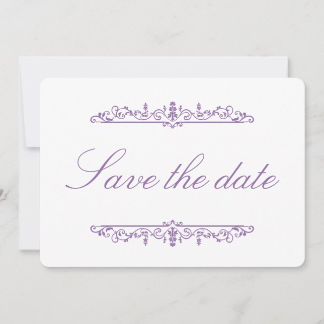 Hyacinth im Regency-Stil - elegante Save-the-Date- Save The Date (Vorderseite)