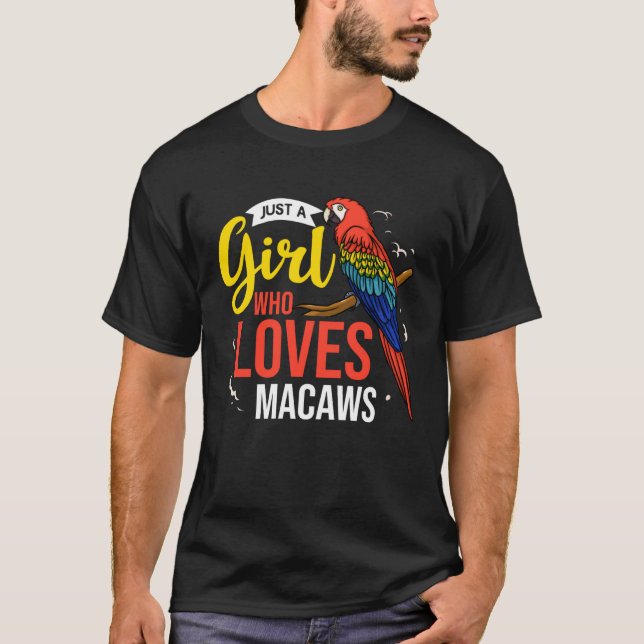 Hyacinth Macaw  Scarlet Greenwing Bird Parrot T-Shirt (Vorderseite)