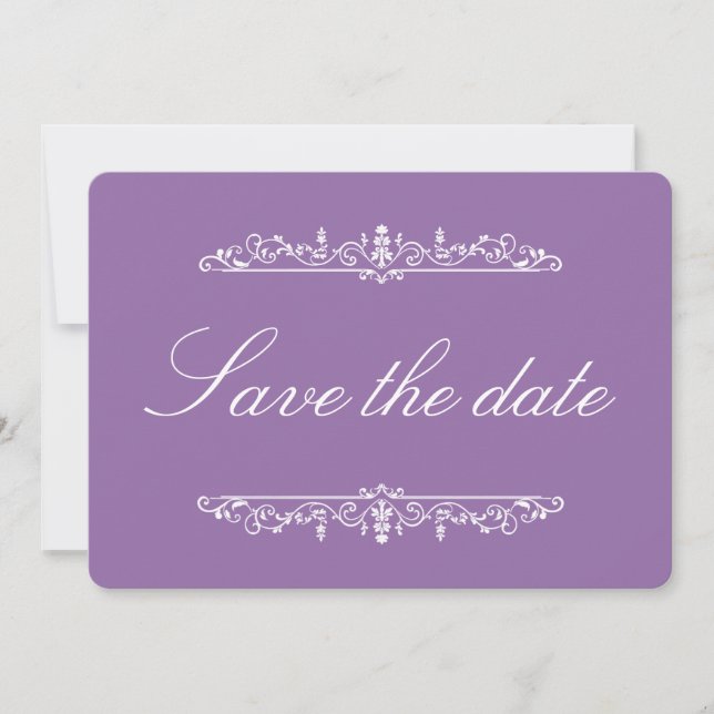 Hyacinth Regency Style Elegant Save the Date  (Vorderseite)