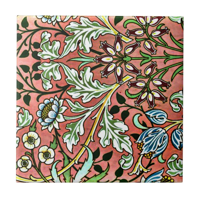 Hyacinth - William Morris Vintag Design Fliese (Vorderseite)