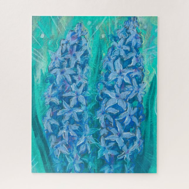 Hyacinths Sping Blume Ostern Geschenk Blumenmalere Puzzle (Vertikal)