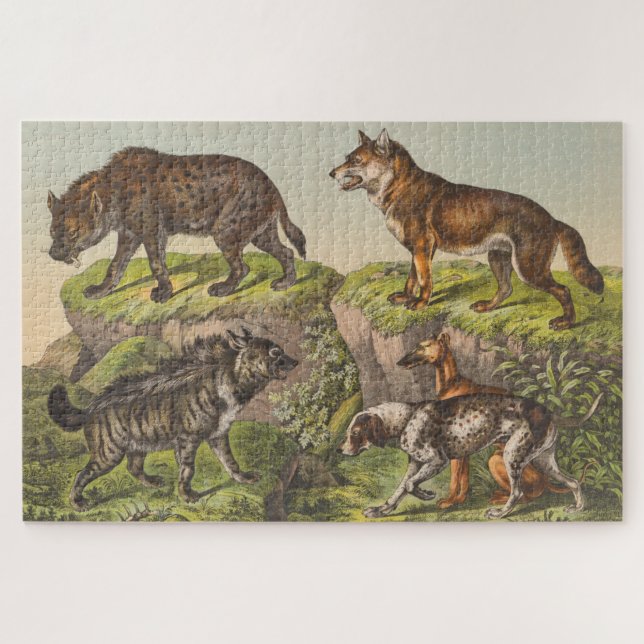 Hyaena (Hyena), Wolf und Hund Puzzle (Horizontal)