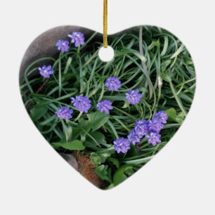 Hyakinth, blaue lila Blume, blumenreich Keramikornament