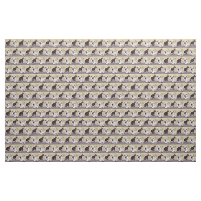 Hyäne mit Jungen eine Stoff (Yard (91,4 cm))