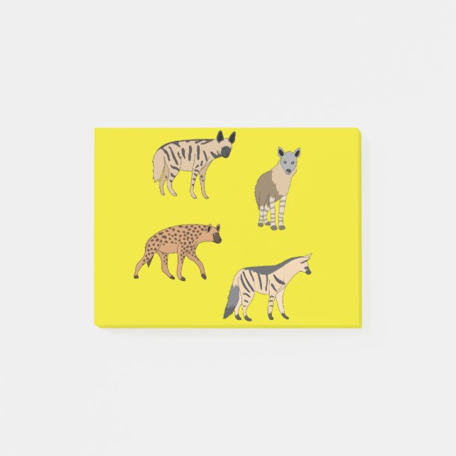 Hyänen Post-it Klebezettel (Vorderseite)