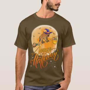 Hyänenfahrt Hexe Schuss Mond Vintage Hyäne Hallowe T-Shirt