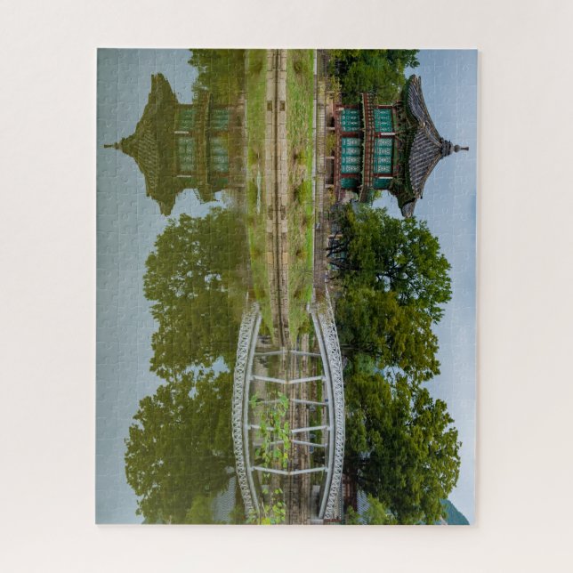 Hyangwonjeong Pavilion Seoul Südkorea Puzzle (Vertikal)
