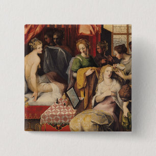 Hyante und Climene an ihrer Toilette Button