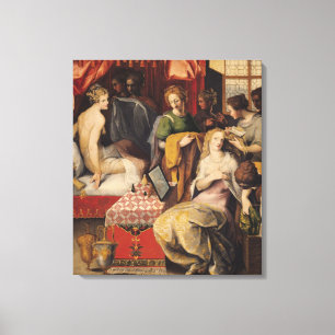 Hyante und Climene an ihrer Toilette Leinwanddruck