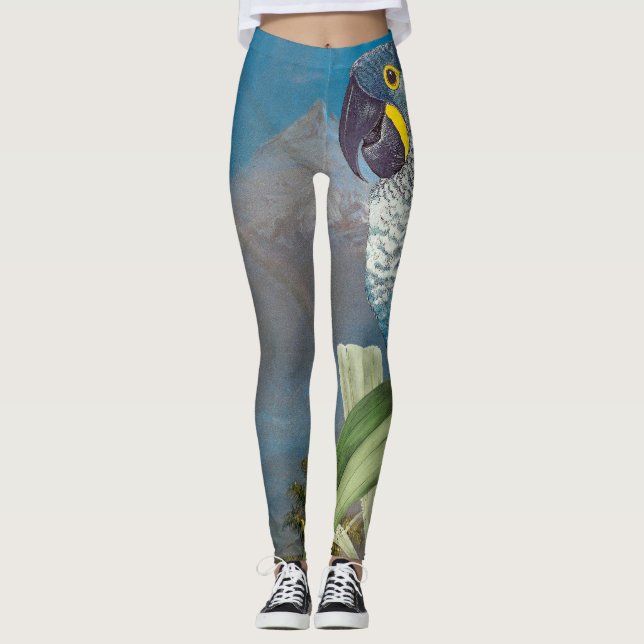 Hyazinthemacaw-Papageien-Vogel ganz über Leggings (Vorderseite)