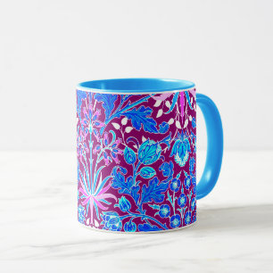 Hyazinthen-Druck, Aqua und Lila Williams Morris Tasse