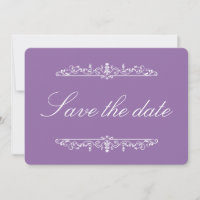 Hyazinthen-Regency-Stil elegante Save-the-Date-Kar