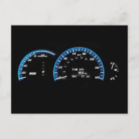 Hybrid-Fahrzeug-Instrumentencluster Postkarte