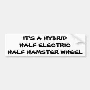 Hybrid: Halb elektrisch, halb Hamsterrad Autoaufkleber