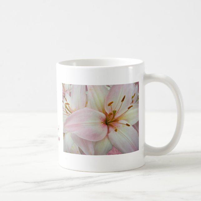 Hybrid Lilies Wedding Happiness Cusromize Kaffeetasse (Rechts)