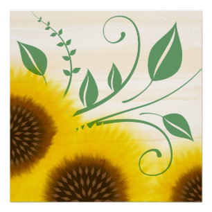 Hybrid Nouveau Sonnenblumen Poster
