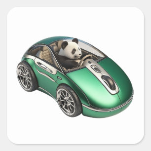 Hybrid-PC-Mauswagen mit Panda-Treiber Quadratischer Aufkleber