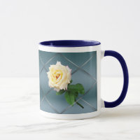 Hybrid-Tee-Rose - Blauer Hintergrund individuell a