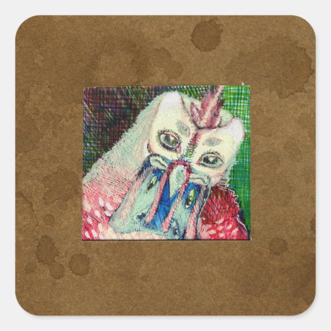 Hybrid von Tieren 3 Quadratischer Aufkleber (Vorderseite)