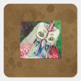 Hybrid von Tieren 3 Quadratischer Aufkleber