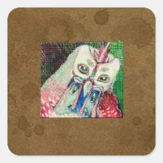 Hybrid von Tieren 3 Quadratischer Aufkleber