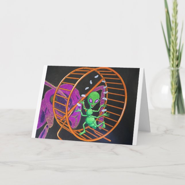 Hybride Alien+Ant, die das Rad beim Schmuggeln bet Karte (Vorderseite)