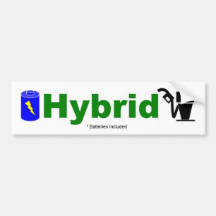 HYBRIDE bunte Pumpe und Batterie eingeschlossen Autoaufkleber