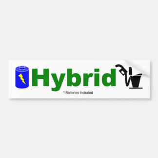 HYBRIDE bunte Pumpe und Batterie eingeschlossen Autoaufkleber