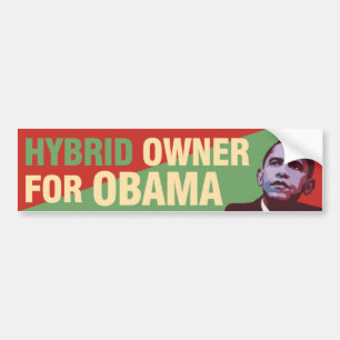 Hybrider Inhaber für Obama - politischer Autoaufkleber