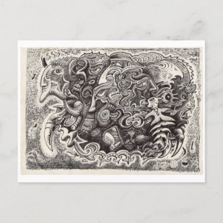 Hybridfarbe zeichnend postkarte