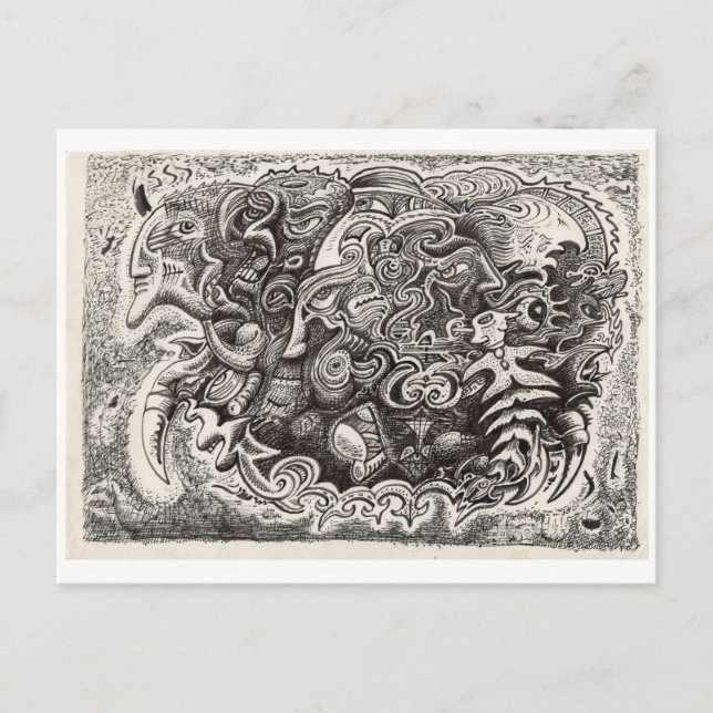 Hybridfarbe zeichnend postkarte (Vorderseite)