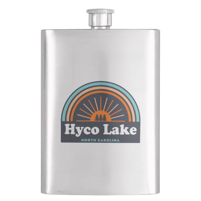 Hyco Lake North Carolina Rainbow Flachmann (Vorderseite)