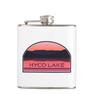 Hyco Lake North Carolina Red Sunrise Flachmann