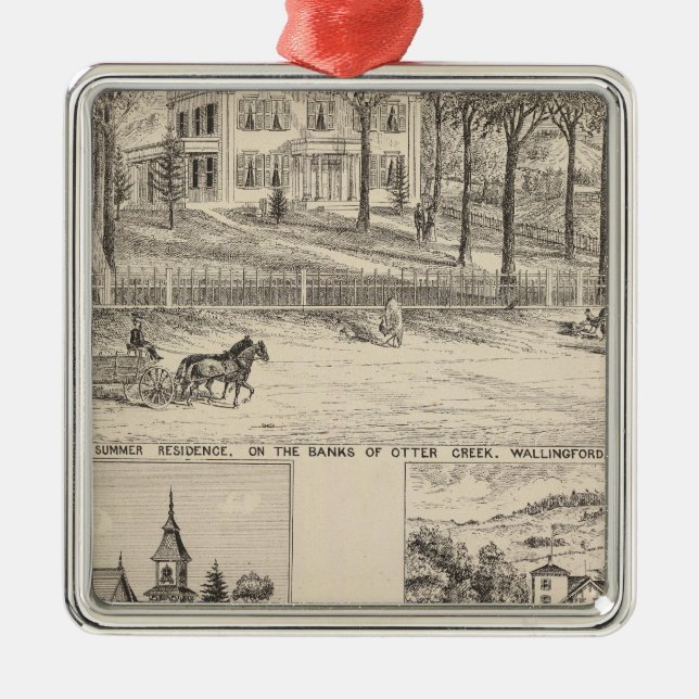 Hyde Hotel in Wallingford Silbernes Ornament (Vorne)